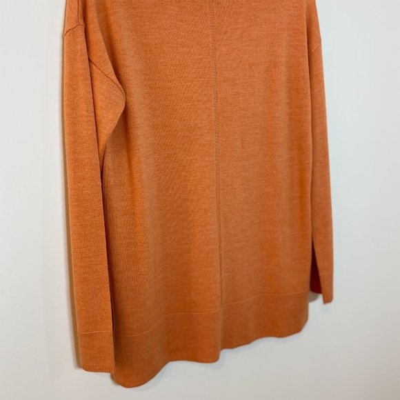 Talbot Women Pure Merino Wool Soft Orange Sweater Petite US M - Picture 7 of 14